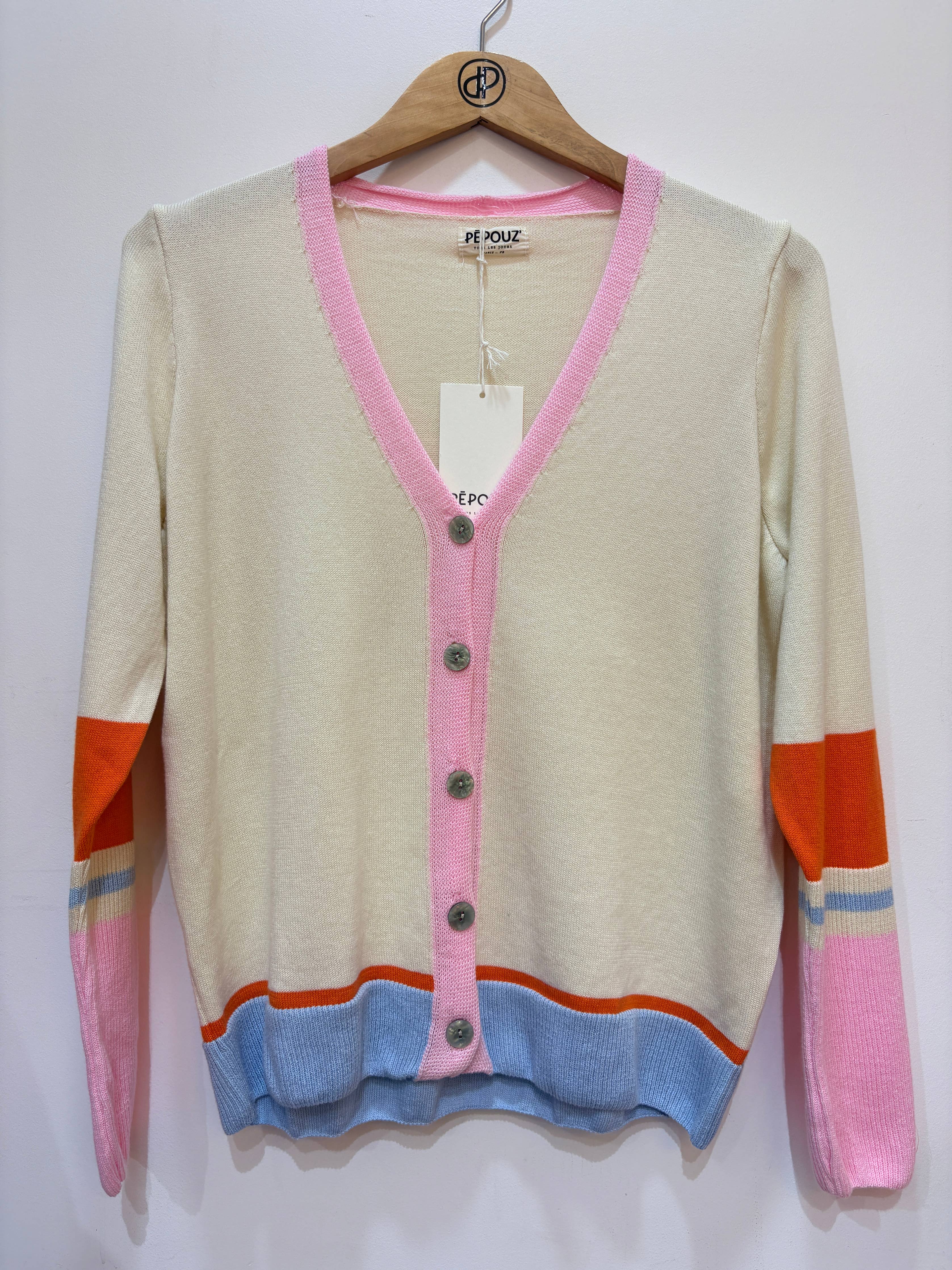 Gilet manches longues coton MAILLOT Beige
