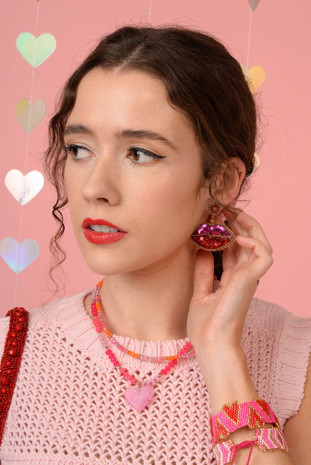 BOUCLES D'OREILLES GOUTTE LÈVRES