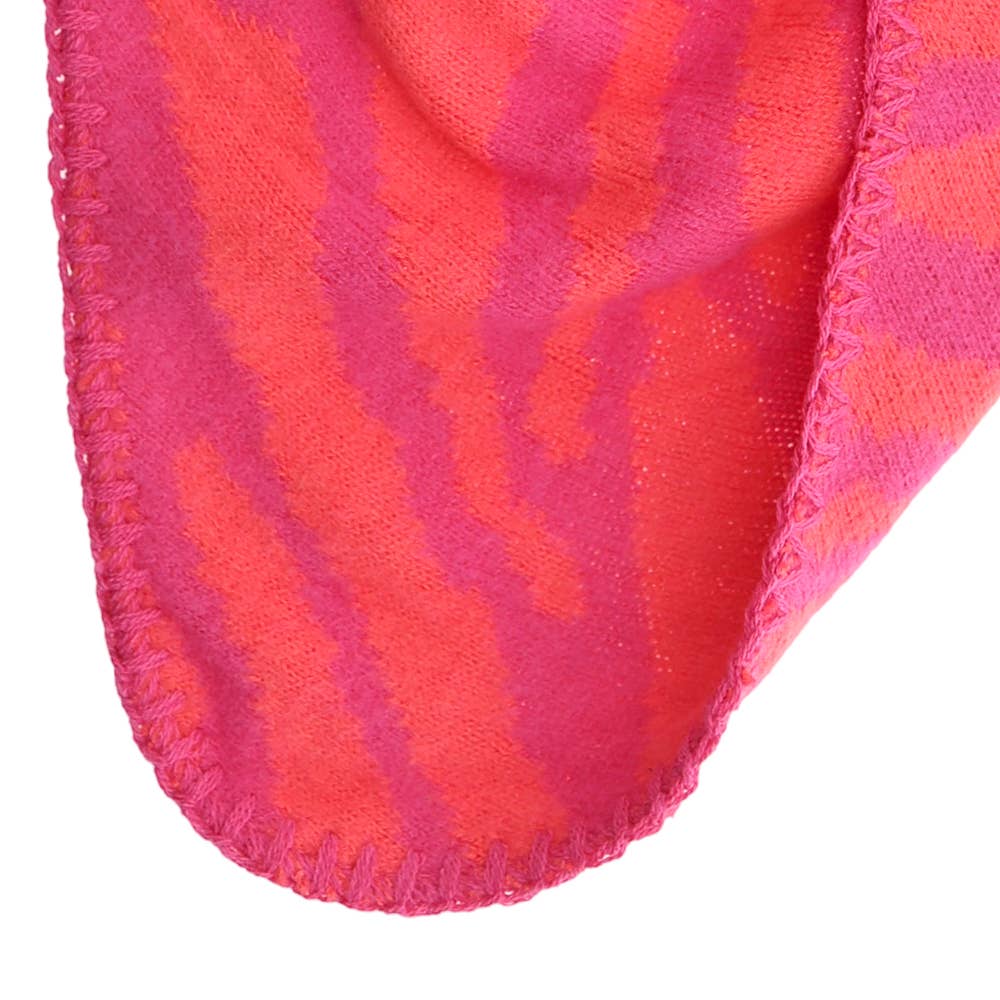 Écharpe triangle LIZE Fuchsia & Orange