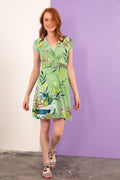 Robe col croisé NATHALIE SUCCULENTES