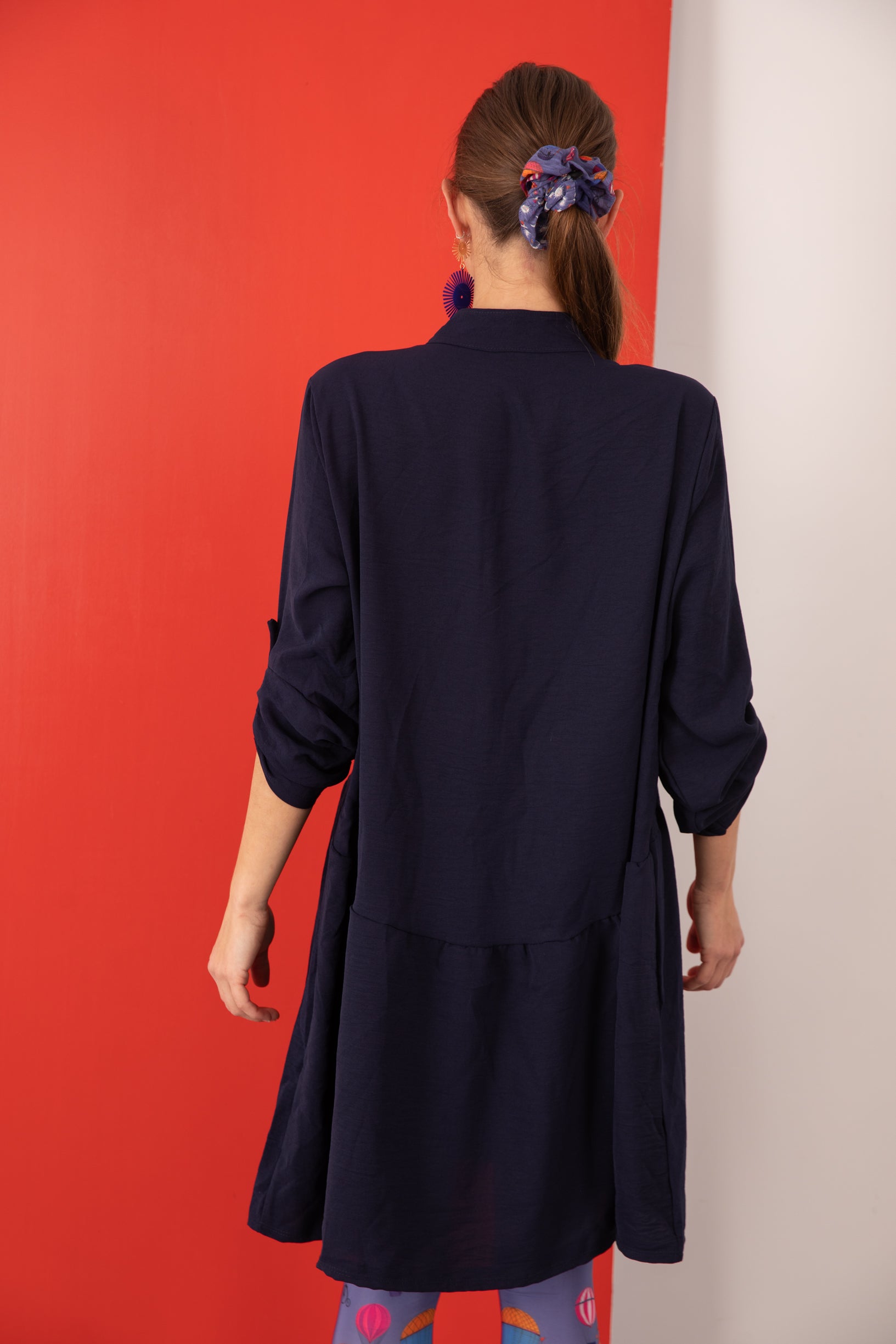 Robe chemise BOUTON MARINE